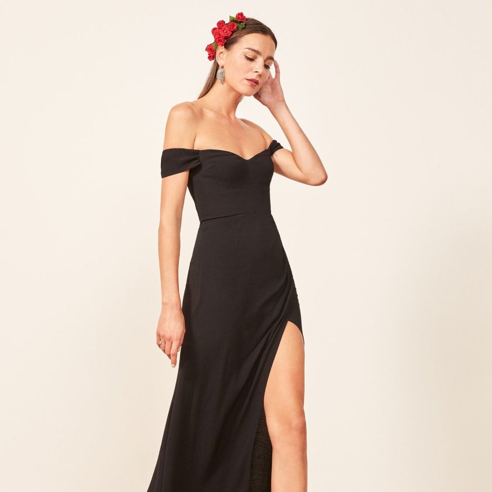 *NWT* Reformation Marilyn Dress - 0, Black